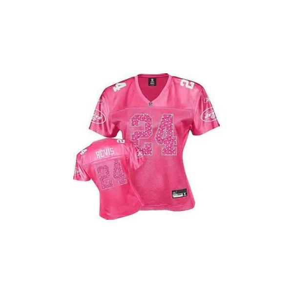 REVIS NY-Jet #24 Womens Football Jersey - Darrelle Revis Womens Football Jersey (Pink)_Free Shipping