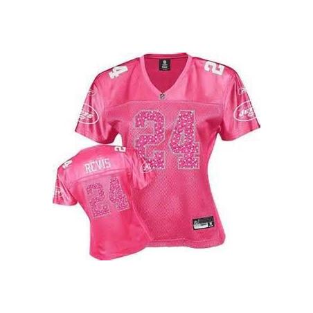 REVIS NY-Jet #24 Womens Football Jersey - Darrelle Revis Womens Football Jersey (Pink)_Free Shipping