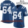 Blue Home Embroidered John Shinners Indianapolis Colts #64 Stitched Jersey