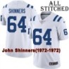 White Embroidered John Shinners Indianapolis Colts #64 Stitched Jersey