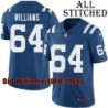 Blue Home Embroidered Sid Williams Indianapolis Colts #64 Stitched Jersey