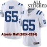 White Embroidered Atonio Mafi Indianapolis Colts #65 Stitched Jersey