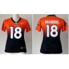 [Drift Fashion] MANNING Denver #18 Womens Football Jersey - Peyton Manning Womens Football Jersey (Orange-Blue)_Free Shipping