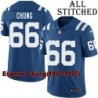 Blue Home Embroidered Eugene Chung Indianapolis Colts #66 Stitched Jersey