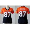 [Drift Fashion] DECKER Denver #87 Womens Football Jersey - Eric Decker Womens Football Jersey (Orange-Blue)_Free Shipping