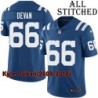 Blue Home Embroidered Kyle DeVan Indianapolis Colts #66 Stitched Jersey