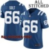 Blue Home Embroidered Ron Solt Indianapolis Colts #66 Stitched Jersey