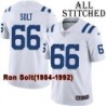White Embroidered Ron Solt Indianapolis Colts #66 Stitched Jersey