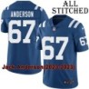 Blue Home Embroidered Jack Anderson Indianapolis Colts #67 Stitched Jersey