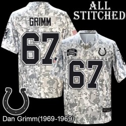 Camo Embroidered Dan Grimm Indianapolis Colts #67 Stitched Jersey