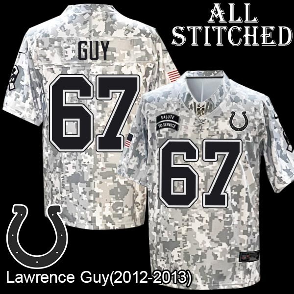 Camo Embroidered Lawrence Guy Indianapolis Colts #67 Stitched Jersey