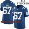 Blue Home Embroidered Monte Lee Indianapolis Colts #67 Stitched Jersey