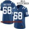 Blue Home Embroidered Ike Boettger Indianapolis Colts #68 Stitched Jersey