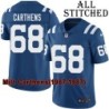 Blue Home Embroidered Milt Carthens Indianapolis Colts #68 Stitched Jersey