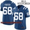 Blue Home Embroidered Eric Foster Indianapolis Colts #68 Stitched Jersey