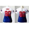 [Drift Fashion] CRUZ NY-Giant #80 Womens Football Jersey - Victor Cruz Womens Football Jersey (White-Blue)_Free Shipping