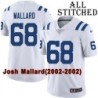 White Embroidered Josh Mallard Indianapolis Colts #68 Stitched Jersey