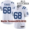 White Embroidered Martin Tevaseu Indianapolis Colts #68 Stitched Jersey