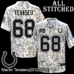 Camo Embroidered Martin Tevaseu Indianapolis Colts #68 Stitched Jersey