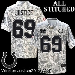 Camo Embroidered Winston Justice Indianapolis Colts #69 Stitched Jersey
