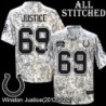 Camo Embroidered Winston Justice Indianapolis Colts #69 Stitched Jersey