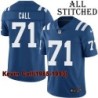 Blue Home Embroidered Kevin Call Indianapolis Colts #71 Stitched Jersey