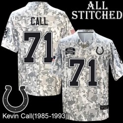 Camo Embroidered Kevin Call Indianapolis Colts #71 Stitched Jersey