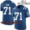 Blue Home Embroidered Ryan Diem Indianapolis Colts #71 Stitched Jersey