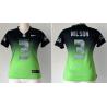 [Drift Fashion] WILSON Seattle #3 Womens Football Jersey - Russell Wilson Womens Football Jersey (Blue-Green)_Free Shipping