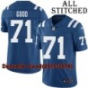 Blue Home Embroidered Denzelle Good Indianapolis Colts #71 Stitched Jersey