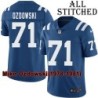 Blue Home Embroidered Mike Ozdowski Indianapolis Colts #71 Stitched Jersey