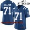 Blue Home Embroidered Dan Sullivan Indianapolis Colts #71 Stitched Jersey