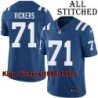 Blue Home Embroidered Kipp Vickers Indianapolis Colts #71 Stitched Jersey