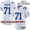 White Embroidered Kipp Vickers Indianapolis Colts #71 Stitched Jersey