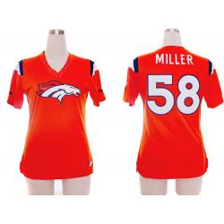 [Fashion II] MILLER Denver #58 Womens Football Jersey - Von Miller Womens Football Jersey (Orange)_Free Shipping