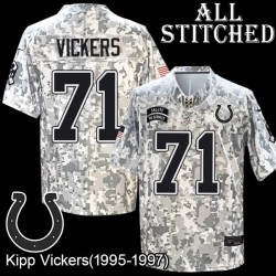 Camo Embroidered Kipp Vickers Indianapolis Colts #71 Stitched Jersey