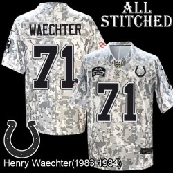 Camo Embroidered Henry Waechter Indianapolis Colts #71 Stitched Jersey