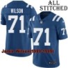 Blue Home Embroidered Jamie Wilson Indianapolis Colts #71 Stitched Jersey