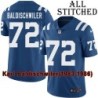 Blue Home Embroidered Karl Baldischwiler Indianapolis Colts #72 Stitched Jersey
