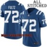 Blue Home Embroidered Mike Fultz Indianapolis Colts #72 Stitched Jersey