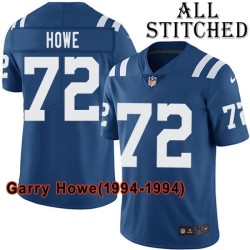 Blue Home Embroidered Garry Howe Indianapolis Colts #72 Stitched Jersey
