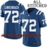 Blue Home Embroidered Jeff Linkenbach Indianapolis Colts #72 Stitched Jersey