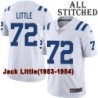White Embroidered Jack Little Indianapolis Colts #72 Stitched Jersey