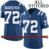 Blue Home Embroidered George Radosevich Indianapolis Colts #72 Stitched Jersey