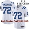 White Embroidered Mark Vander Poel Indianapolis Colts #72 Stitched Jersey