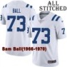 White Embroidered Sam Ball Indianapolis Colts #73 Stitched Jersey