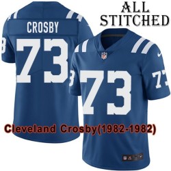 Blue Home Embroidered Cleveland Crosby Indianapolis Colts #73 Stitched Jersey