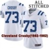 White Embroidered Cleveland Crosby Indianapolis Colts #73 Stitched Jersey