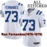 White Embroidered Ron Fernandes Indianapolis Colts #73 Stitched Jersey