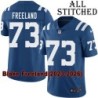 Blue Home Embroidered Blake Freeland Indianapolis Colts #73 Stitched Jersey
